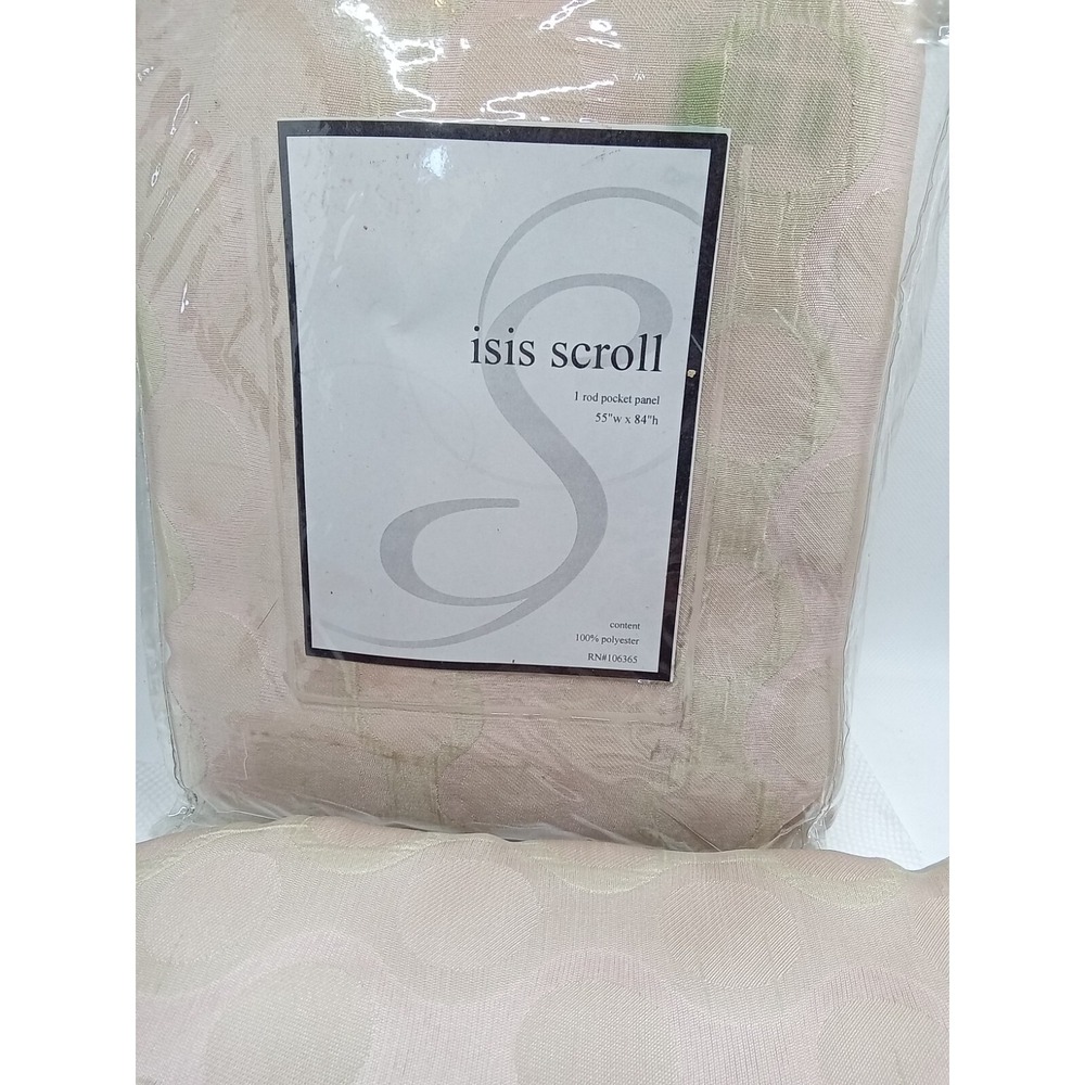 2‎ ISIS Scroll Drapery Panels, 1 Rod Panel